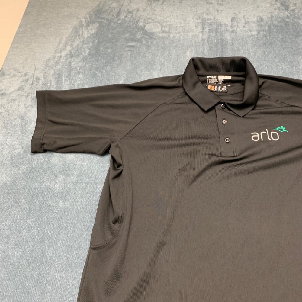 5.11 Tactical Arlo Polo Shirt Mens L Black Dark Wash Raglan Sleeve Tennis Golf - Picture 4 of 15